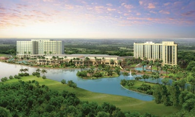 Rendering of the Waldorf-Astoria and Hilton Orlando Bonnet Creek