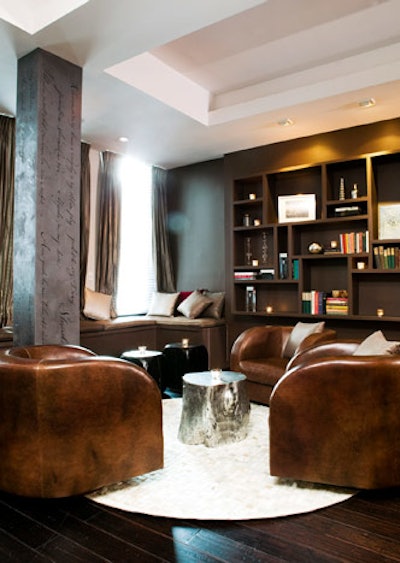 The venue's TVs and entryways can be customized, and bookshelves can be cleared to display products and other items.