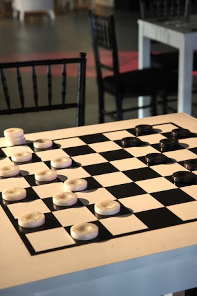 One lounge area offered tables for checkers and backgammon.