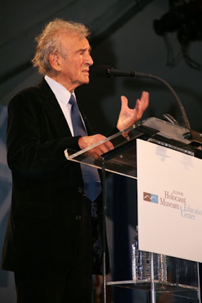 Holocaust survivor, professor, and author Elie Wiesel was a special guest at Sunday's event.