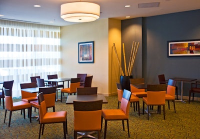Two of the hotel's five meeting rooms can be combined, offering reception space for 225 guests.