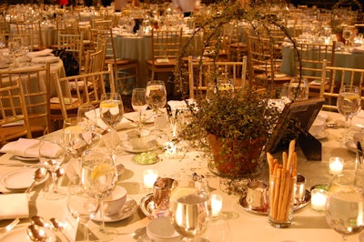 Green and white jellybeans provided a spring-inspired accent to tabletops at the luncheon.