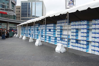 Brita used about 1,000 water filters to spell out the words Filter for Good, the name of an educational campaign launched last spring.