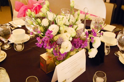 Erin McLaughlin, editor in chief of Canadian Gardening magazine, created the centrepieces for the gala dinner.