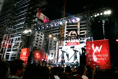 Depeche Mode performed alfresco on a closed Hollywood Boulevard.