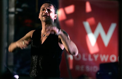 Depeche Mode's Dave Gahan sang for a crowd of about 12,000.
