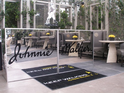 Ronen Bar also supplied two mirrored bars that Wow Factor branded with the Johnnie Walker logo.