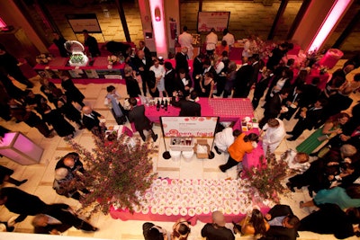 After the award ceremony, guests filled the lobby and grand promenade for the gala reception.