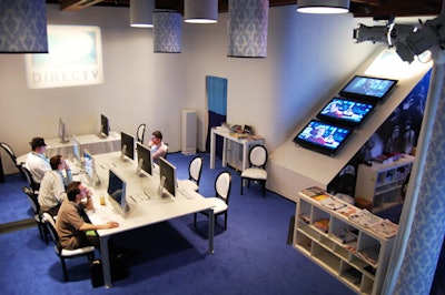 Featuring computers from fellow festival sponsor Apple, the media center has multiple areas for reporters to file stories between screenings and interviews.