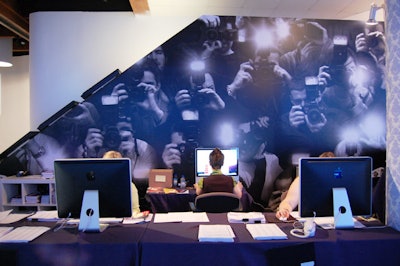 The media center keeps a staff on hand to check in reporters, facilitate interviews, and direct guests to events in the far-flung festival.