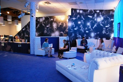 The reception area is fully stocked with chairs and couches for informal interviews.