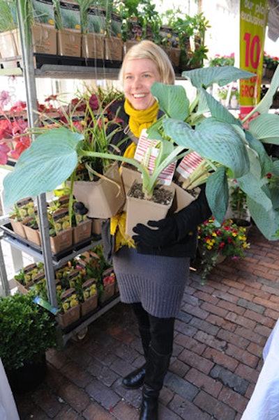 Guests were encouraged to take home as many plants as they could carry.