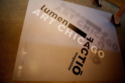 Image Factory and Chicago Printing Center created floor graphics for the entrance to Lumen.