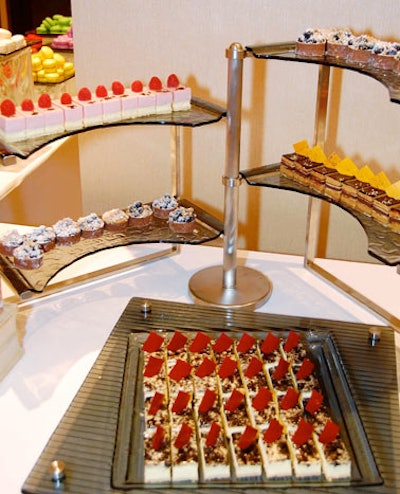 The hotel's patisserie Solo at the Fontainebleau provided two tables of decadent desserts and candies.