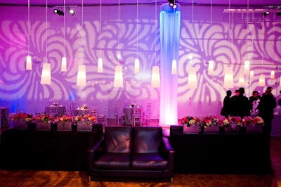 After dinner, the Kennedy Center's team removed dining tables from the South Foyer, adding leather couches and a dessert bar.