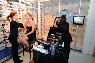 Makeup artists from Yves Saint Laurent offered touch-ups.