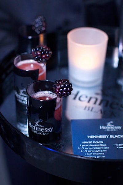 Hennessy Black berry, one of five concoctions on offer, could be served 'down' as a cocktail, or 'up' as a shot. The mix included Hennessy Black, cranberry, apple, and lime juices, and a blackberry garnish.