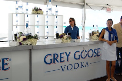 Grey Goose sponsored one of the two bars inside the V.I.P. tent.