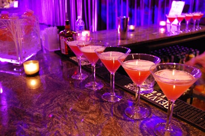 Organizers created signature cocktails called the Schick-tini and Vitaminwater Smash in honour of the two event sponsors.