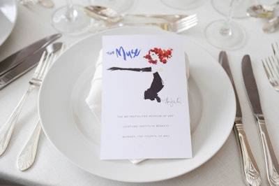 Each place setting had its own commemorative program.