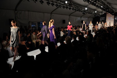 Models walked the runway in designs by Escada, V Hazelton, and Greta Constantine.
