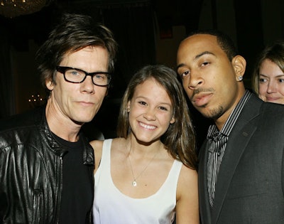 Kevin Bacon, his daughter Sosie Ruth Bacon, and Chris 'Ludacris' Bridges attended the People/Time party.