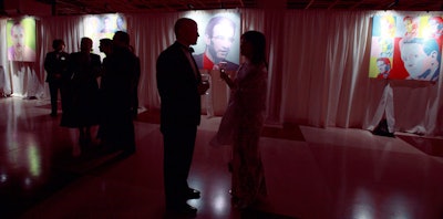 Atlantic Media's reception space was the largest, with room for the pre-parties' only step and repeat.