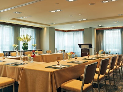 The hotel's nine meeting rooms include the Captain William Sturgis room, which can accommodate receptions for 100.