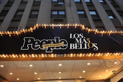 People en Español used the venue's Times Square marquee for its Los Mas Bellos party.
