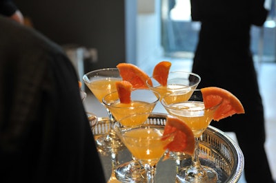 Signature Skyy Vodka cocktails had names like Ruby Red and Lime and Shine.