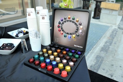 Nespresso offered coffee drinks to guests at an espresso bar on the patio.