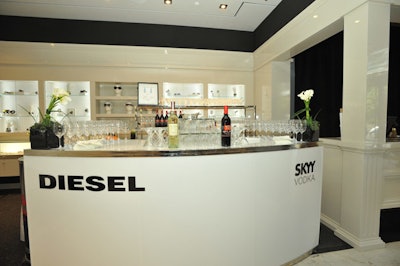 Bartenders offered martinis—made with Skyy Vodka—and wine to guests.
