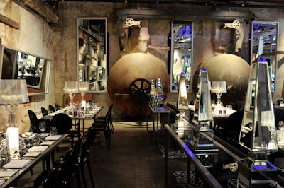 Organizers hung 25 oversize mirrors on the walls around the Fermenting Cellar.