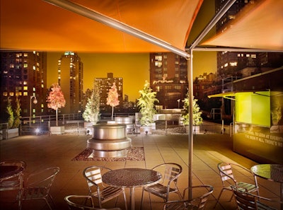 The 1,894-square-foot rooftop terrace is another area available for events.