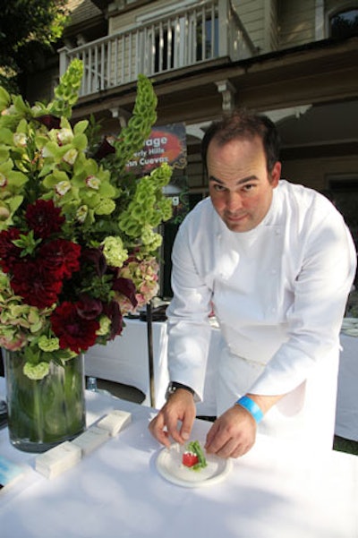 Montage Beverly Hills executive chef John Cuevas prepared dishes on site.