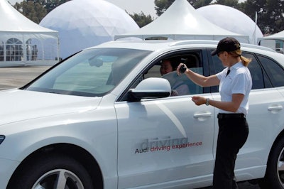 Guests experienced Audi model vehicles at the drive event.