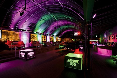 Absolut's Kanye West Glow in the Dark after-party in Washington last May