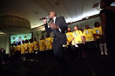 The Academy's 60-member choir performed with Clifton Ross III, musical director of the Howard University Gospel Choir.