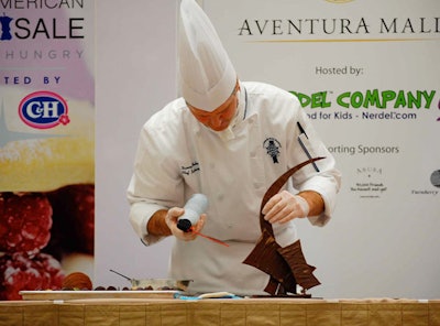 Le Cordon Bleu chefs conducted two culinary demonstrations of chocolate- and sugar-sculpting.
