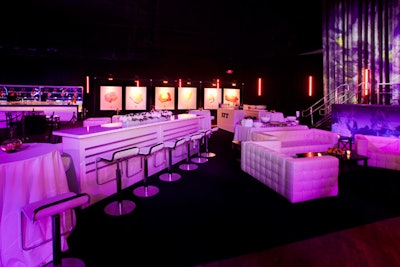 The five deluxe setups sat 25 and included private bars.