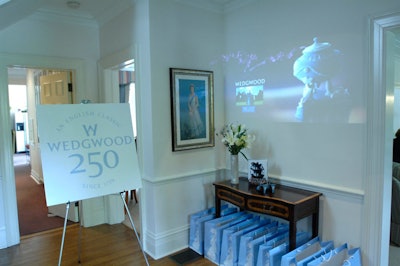 A short video about Wedgwood's 250-year history was projected on a wall in the foyer.