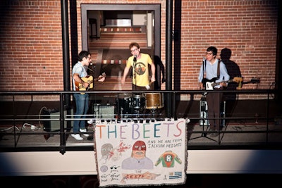 New York-based indie rock band the Beets performed two 15-minute sets.