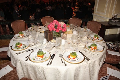 The Beverly Wilshire catered appetizers of tomato and buffalo mozzarella.