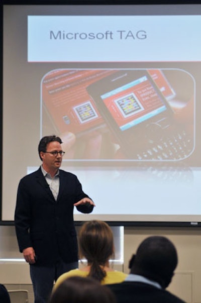 A 90-minute presentation, 'Digital Showcase: Connect with Video,' incorporated two drop-down screens and speakers from Microsoft Advertising.