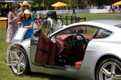 Aston Martin displayed a V8 Vantage Coupe beside the V.I.P. tent.