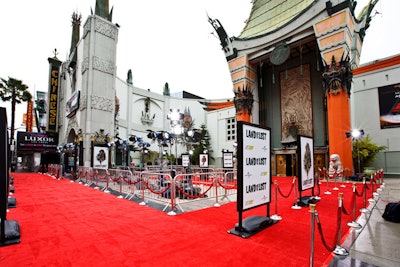 Onlookers could gawk at the red carpet setup earlier in the day.