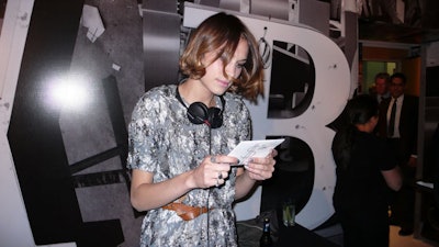 Alexa Chung, a British TV presenter who will host a live MTV show later this month, served as the DJ for the evening.