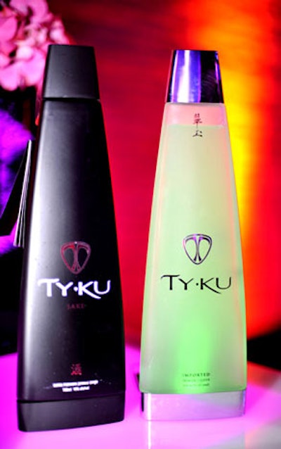 Sake brand Tyku served as one of the evening's sponsors.