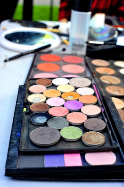 To take advantage of natural light, makeup artists worked on the patio of Resolution Digital Studios.