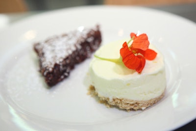 From host Trish Magwood's new cookbook, CulinAerie chefs made two desserts, frozen lemon soufflé and mocha brownies.